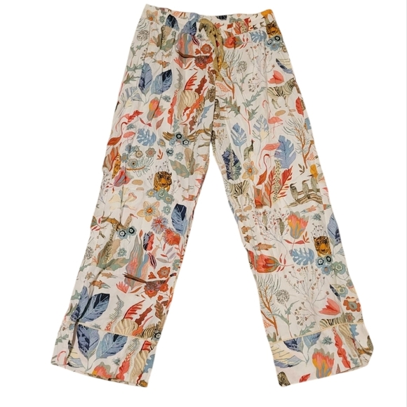 Anthropologie x Michele Morin Set ANIMALIA Zoo Wildlife Print Women's Small Pj's - Picture 6 of 15